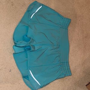 light blue 4 inch lululemon hotty hot shorts